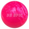 Epic Hot Pink Be Epic bowling ball showing the white Be Epic logo