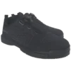 Pair of Epic Odin Dial Black Knit right hand bowling shoes from the front three-quarter angle, showing both dials and the Epic logo.