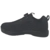 Epic Odin Dial Black Knit right hand bowling shoe from the front three-quarter angle on the opposite side, showing the dial and the heel pull tab.