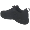 Low-angle side profile of an Epic Odin Dial Black Knit right hand bowling shoe, showing the black outsole and the knit upper.