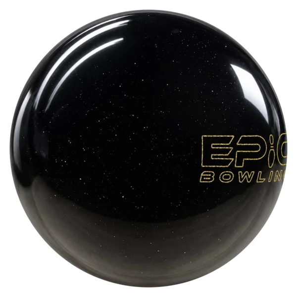 Epic Midnight Sparkle Be Epic bowling ball with the Epic Bowling logo toward the right side