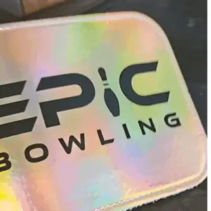 Epic Rose Quartz Holo Refractor Bowling Shammy, close-up of the holographic surface