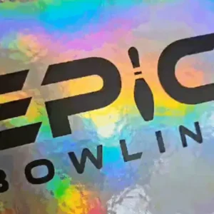 Epic Silver Holo Refractor Bowling Shammy, close-up of the holographic surface
