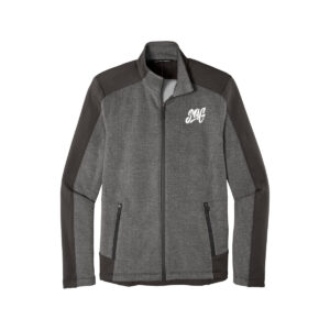 Swag CoolWick Men's Grid Fleece Bowling Jacket - Grey Smoke Heather/Grey Smoke