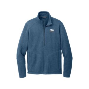 Motiv CoolWick Men's Arc Bowling Sweater 1/4 Zip Pullover - Insignia Blue Heather