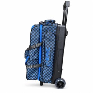 Epic 3 Ball Triple Superior Black Blue Plaid Bowling Bag