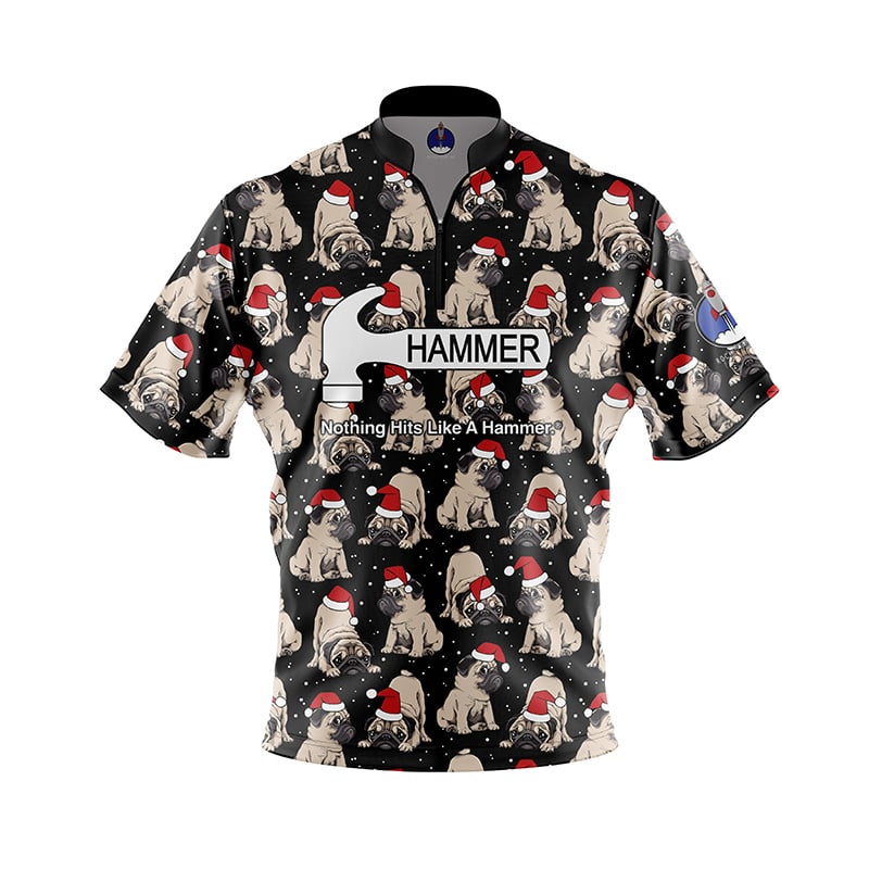 Hammer Santa's Pugs Rocket Bowling Jersey