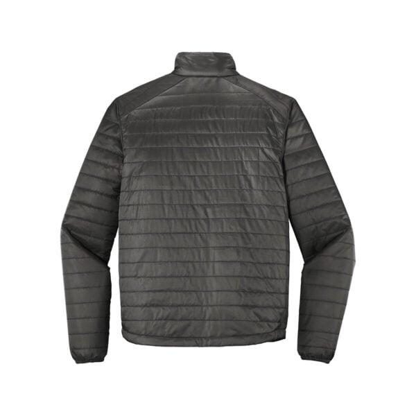 CoolWick Men's Packable Puffy Bowling Jacket back - Sterling Grey/ Graphite