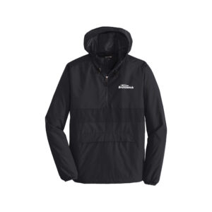 Brunswick CoolWick Zipped Pocket Anorak Hoodie Pullover - Black