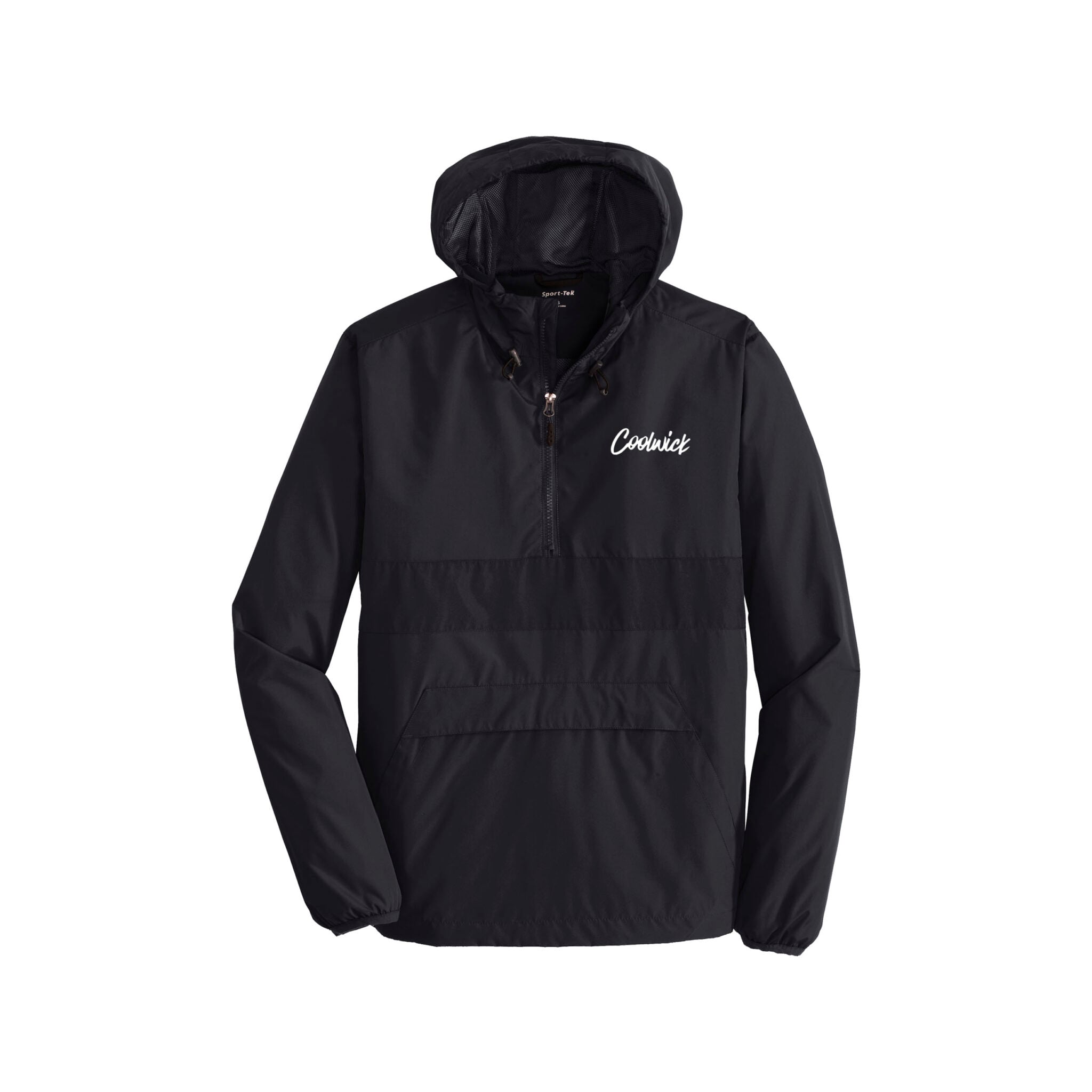 CoolWick CoolWick Zipped Pocket Anorak Hoodie Pullover - Black