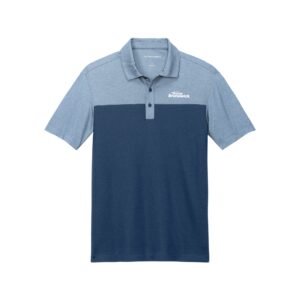 Brunswick CoolWick Men's Fine Pique Blend Blocked Bowling Polo - Aegean Blue