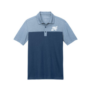 Swag CoolWick Men's Fine Pique Blend Blocked Bowling Polo - Aegean Blue