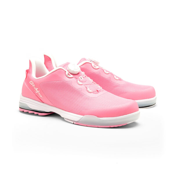 KR Strikeforce TPC Hype LT Pink Mesh LE bowling shoes, quarter view