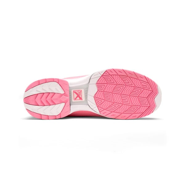 KR Strikeforce TPC Hype LT Pink Mesh LE bowling shoes, outsole pair