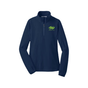 Motiv CoolWick Women's Microfleece 1/2-Zip Bowling Pullover - True Navy