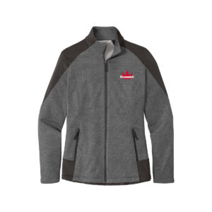 Brunswick CoolWick Women's Grid Fleece Bowling Jacket - Grey Smoke Heather/Grey Smoke