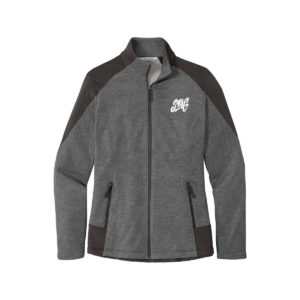 Swag CoolWick Women's Grid Fleece Bowling Jacket - Grey Smoke Heather/Grey Smoke