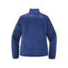 CoolWick Women's Packable Puffy Bowling Jacket back - Cobalt Blue