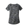 CoolWick Women's OGIO Verge Scoop Neck Bowling Tee back - Blacktop Space Dye