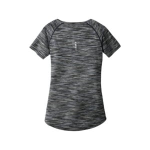 CoolWick Women's OGIO Verge Scoop Neck Bowling Tee back - Blacktop Space Dye