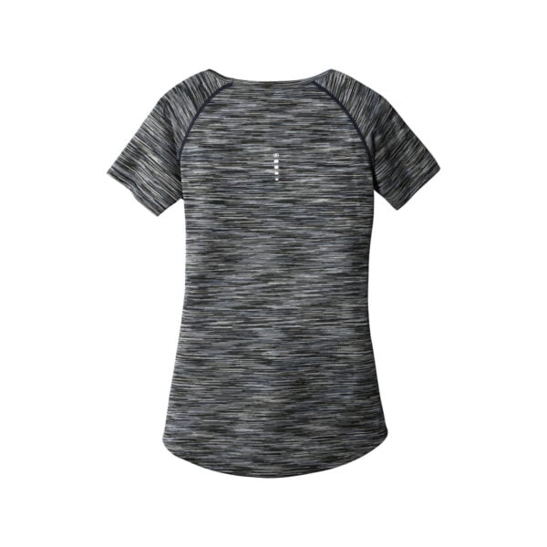 CoolWick Women's OGIO Verge Scoop Neck Bowling Tee back - Blacktop Space Dye