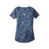 CoolWick Women's OGIO Verge Scoop Neck Bowling Tee back - Electric Blue Space Dye