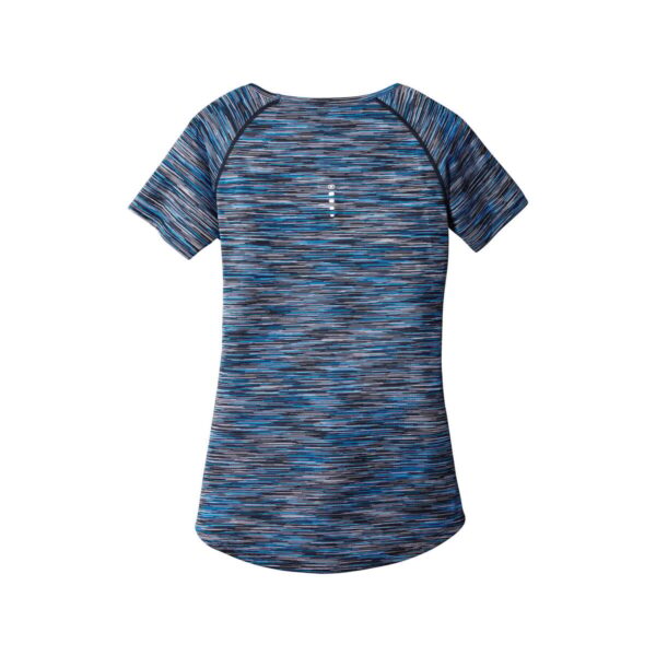 CoolWick Women's OGIO Verge Scoop Neck Bowling Tee back - Electric Blue Space Dye