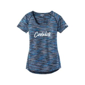 CoolWick CoolWick Women's OGIO Verge Scoop Neck Bowling Tee - Electric Blue Space Dye