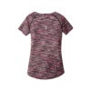 CoolWick Women's OGIO Verge Scoop Neck Bowling Tee back - Fierce Coral Space Dye