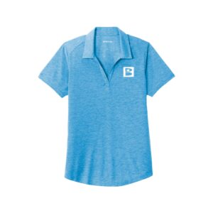 Brunswick CoolWick PosiCharge Tri-Blend Women's Bowling Polo - Pond Blue