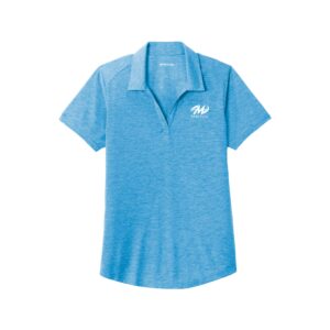 Motiv CoolWick PosiCharge Tri-Blend Women's Bowling Polo - Pond Blue