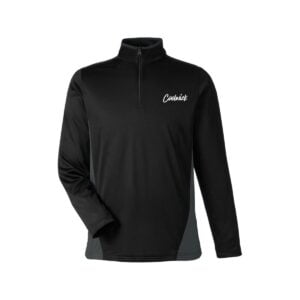 CoolWick CoolWick Colorblock Quarter-Zip Bowling Pullover - Black/Dark Charcoal