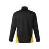 CoolWick Colorblock Quarter-Zip Bowling Pullover back - Black/Sunray Yellow