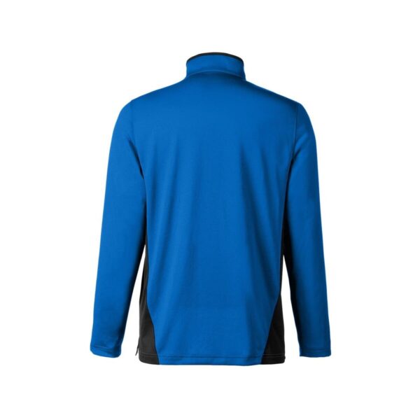 CoolWick Colorblock Quarter-Zip Bowling Pullover back - True Royal/Black