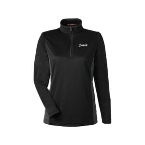 CoolWick CoolWick Women's Colorblock Quarter-Zip Bowling Pullover - Black/Dark Charcoal