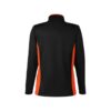 CoolWick Women's Colorblock Quarter-Zip Bowling Pullover back - Black/Team Orange