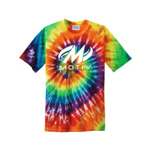 Motiv CoolWick Men's Tie Dye Bowling T-Shirt - Rainbow