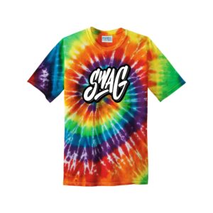 Swag CoolWick Men's Tie Dye Bowling T-Shirt - Rainbow