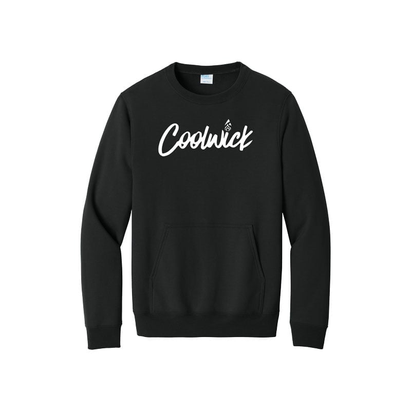 CoolWick CoolWick Men's Pullover Bowling Pocket Crewneck - Black