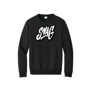 Swag CoolWick Men's Pullover Bowling Pocket Crewneck - Black