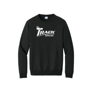 Track CoolWick Men's Pullover Bowling Pocket Crewneck - Black