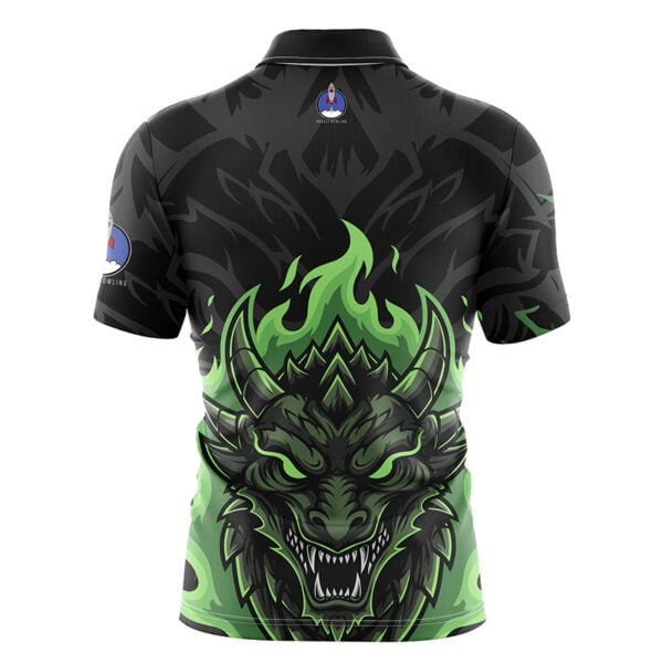 Plain Green Fury Rocket Bowling Jersey - Image 2