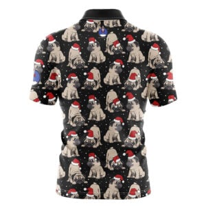 Alternative view of Plain Santa's Pugs Rocket Bowling Jersey