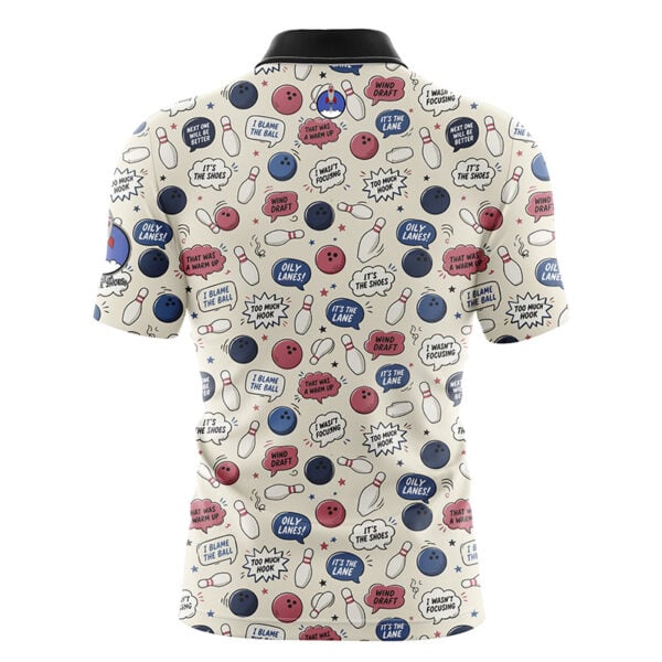 Plain The Excuse Shirt Rocket Bowling Jersey - Image 2