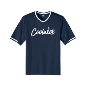 CoolWick CoolWick Bowling V Neck Baseball Jersey - Navy