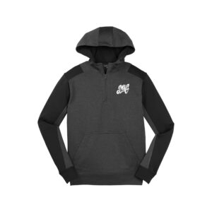 Swag CoolWick Men's Tech Fleece Colorblock 1/4-Zip Hooded Sweatshirt - Black