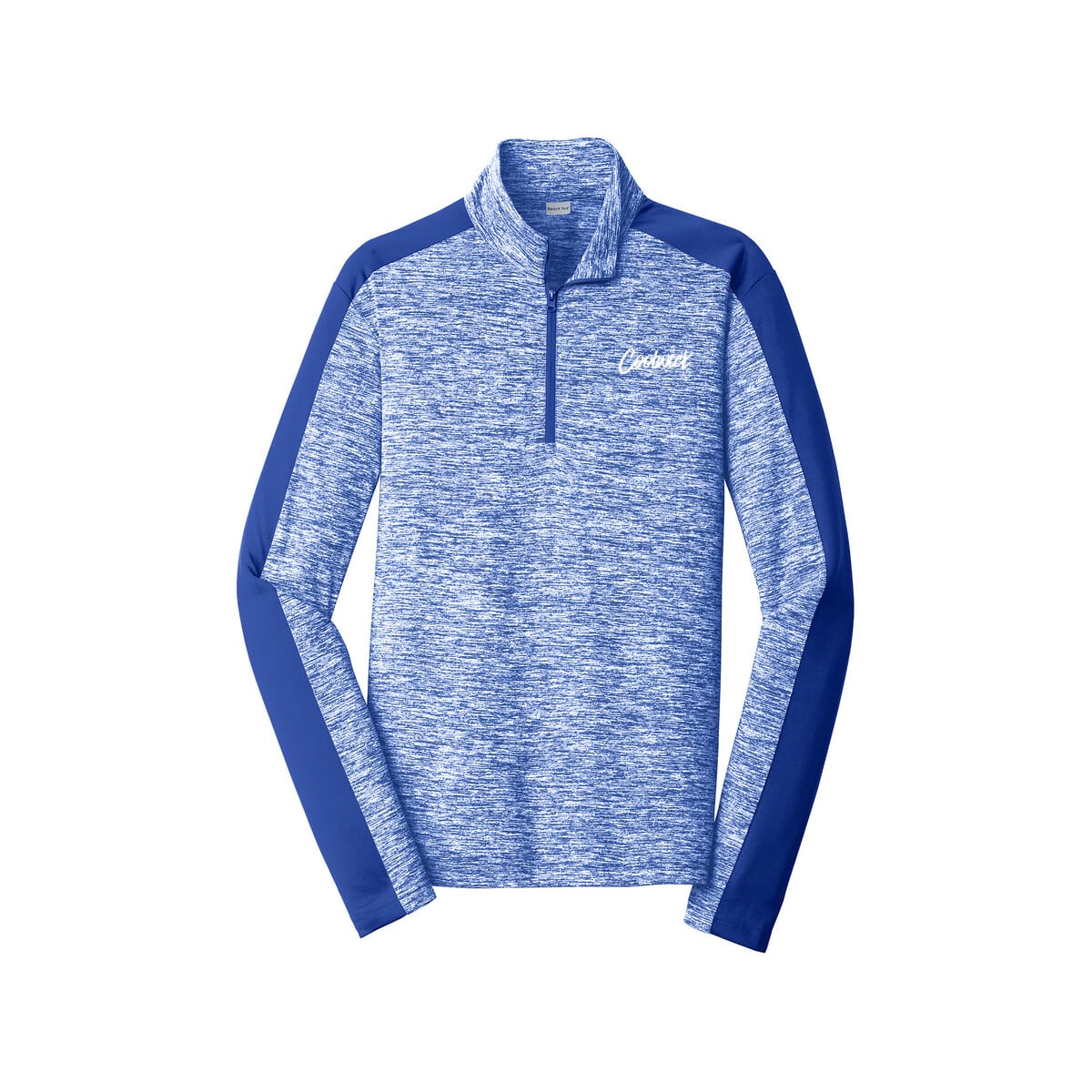 CoolWick CoolWick Men's Electric Heather 1/4-Zip Bowling Pullover - True Royal Electric/ True Royal