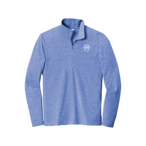 Hammer Black Widow CoolWick Men's Tri-Blend Wicking 1/4-Zip Bowling Pullover - True Royal Heather