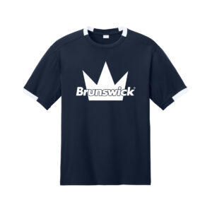 Brunswick CoolWick Men's Club Bowling Dri-Fit - True Navy/White