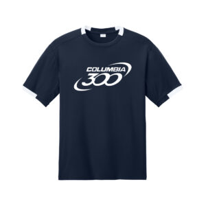 Columbia 300 CoolWick Men's Club Bowling Dri-Fit - True Navy/White